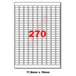 Etikety SOREX, biele, 17,8x10 mm