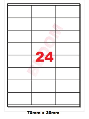 Etikety SOREX, biele, 70x36 mm