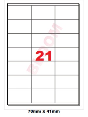 Etikety SOREX,  biele, 70x41