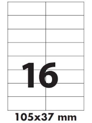 Etikety SOREX, biele,  105x37 mm