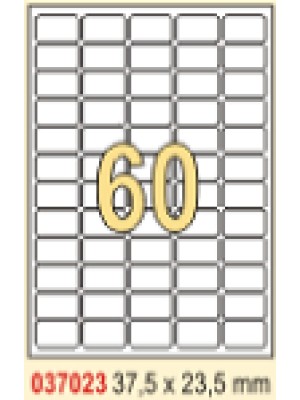 Etikety SOREX, biele, 37,5x23,5 mm