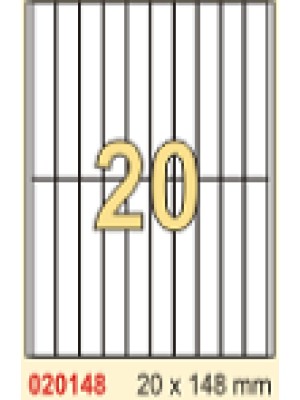 Etikety SOREX, biele, 20x148  mm